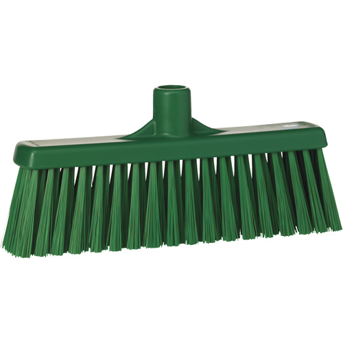 Upright Broom Head, Medium Bristles, 12", Polyester, Green FMT Sales Ltd
