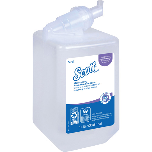 Mousse d&eacute;sinfectante et hydratante pour les mains Control de Scott, 1000 ml, Cartouche de recharge, 70 % alcool FMT Sales Ltd