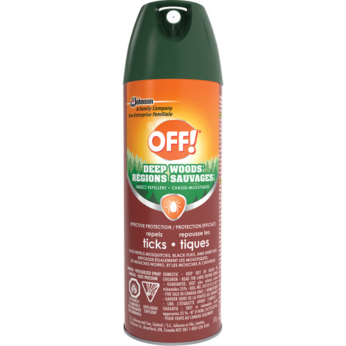 Insectifuge chasse-tiques Off! R&eacute;gions sauvages, DEET &agrave; 25 %, A&eacute;rosol, 170 g FMT Sales Ltd