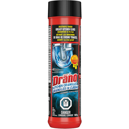 Granules nettoyantes pour drain d&eacute;vier de cuisine de Drano FMT Sales Ltd