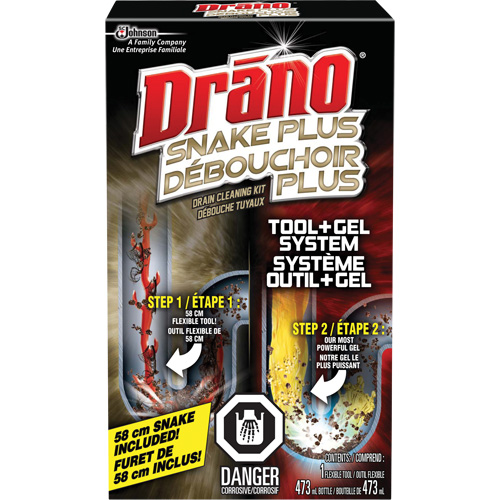 Trousse de furet et gel d&eacute;boucheur pour tuyaux de Drano FMT Sales Ltd