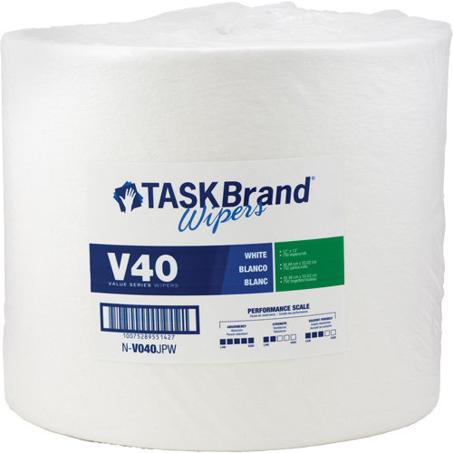Essuie-tout de s&eacute;rie de qualit&eacute; V40 TaskBrand, Tout usage, 13" lo x 12" la FMT Sales Ltd