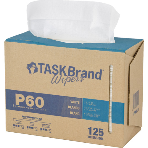 Chiffons de premi&egrave;re qualit&eacute; P60 TaskBrand, Tout usage, 16-3/4" lo x 8-1/4" la FMT Sales Ltd
