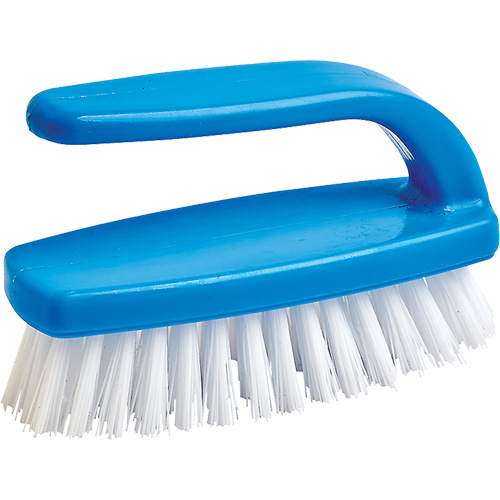 Brosse pour le nettoyage des ongles, 4" l, Soies Synth&eacute;tique, Bleu/Blanc FMT Sales Ltd