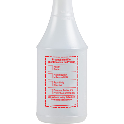 Bouteille &agrave; pulv&eacute;risateur ronde avec &eacute;tiquette SIMDUT, 24 oz FMT Sales Ltd