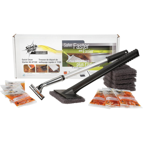 Trousse de d&eacute;marrage du syst&egrave;me de nettoyage rapide de plaque de cuisson Scotch-Brite FMT Sales Ltd