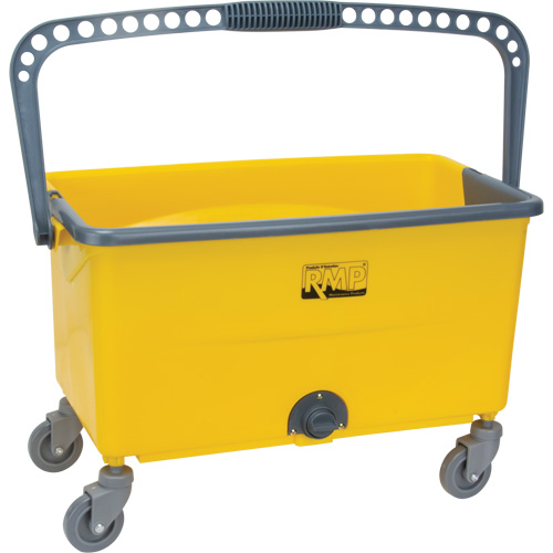 Microfibre Mop Bucket & Wringer, Strainer, 11 US Gal. (44 Quart), Yellow FMT Sales Ltd