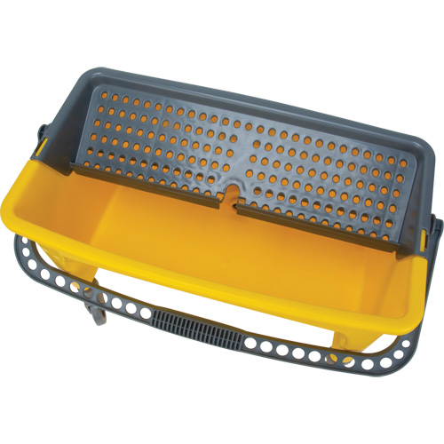 Microfibre Mop Bucket & Wringer, Strainer, 11 US Gal. (44 Quart), Yellow FMT Sales Ltd