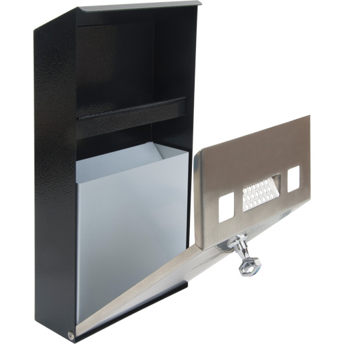 Cendrier, Montage mural, Acier inoxydable, Capacit&eacute; 1 Litre, Hauteur 11-4/5" FMT Sales Ltd