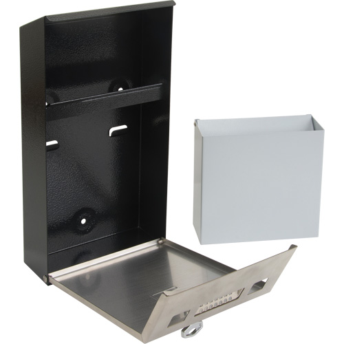 Cendrier, Montage mural, Acier inoxydable, Capacit&eacute; 1 Litre, Hauteur 11-4/5" FMT Sales Ltd