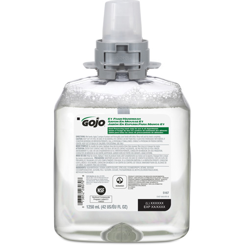FMX-12 E1 Hand Soap, Foam, 1250 ml, Unscented FMT Sales Ltd