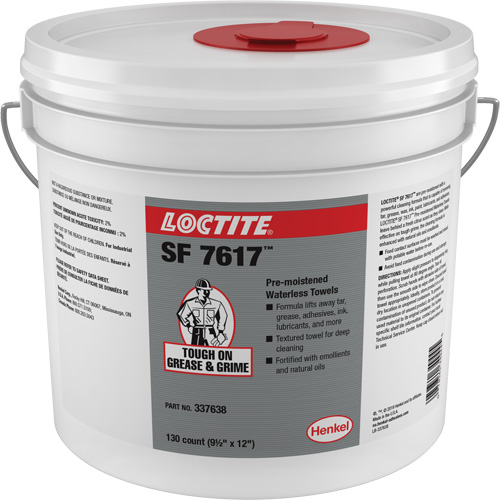 SF 7617 Industrial Hand Wipes, 130 Wipes, 12" x 9-1/2" FMT Sales Ltd