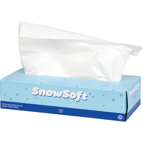 Papier-mouchoir de premi&egrave;re qualit&eacute; Snow Soft, 2 pli, 7,4" lo x 8,4" la, 100 feuilles/boîte FMT Sales Ltd