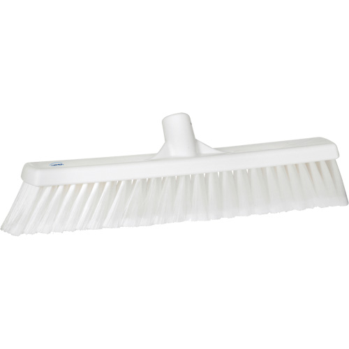 Fine Particle Push Broom, Fine/Split Bristles, 16-1/4", Polypropylene, White FMT Sales Ltd