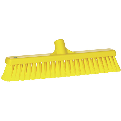 Fine Particle Push Broom, Fine/Split Bristles, 16-1/4", Polypropylene, Yellow FMT Sales Ltd