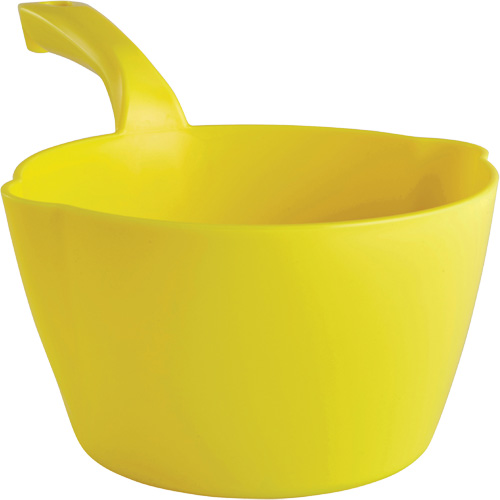 Round Bowl Scoop, Plastic, Yellow, 64 oz. FMT Sales Ltd