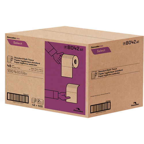 Papier hygi&eacute;nique Pro Select, 2 Pli, 500 Feuilles/Rouleu, Blanc FMT Sales Ltd