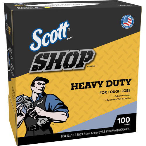 Shop Towels, Heavy-Duty, 16-4/5" L x 8-1/3" W FMT Sales Ltd