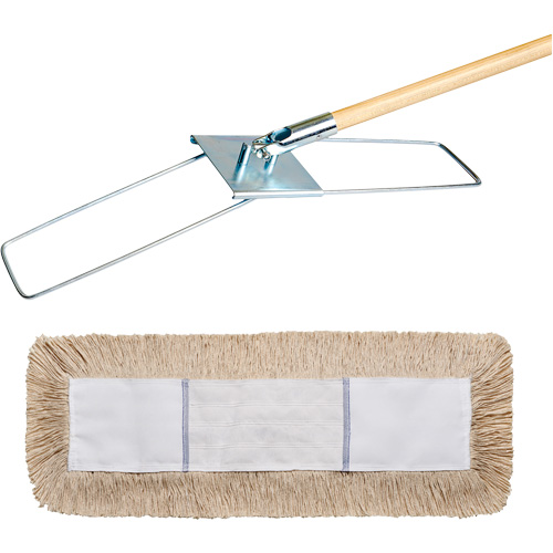 Syst&egrave;me de vadrouille &agrave; &eacute;pousseter Break-Ezy, Style &agrave; enfiler, Coton, 48" lo x 5" la FMT Sales Ltd