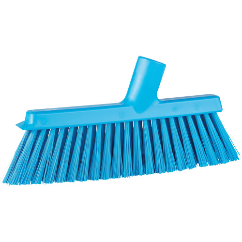 Balai biseaut&eacute; avec pas de vis inclin&eacute;, Crins Moyen, 10", Polyester, Bleu FMT Sales Ltd