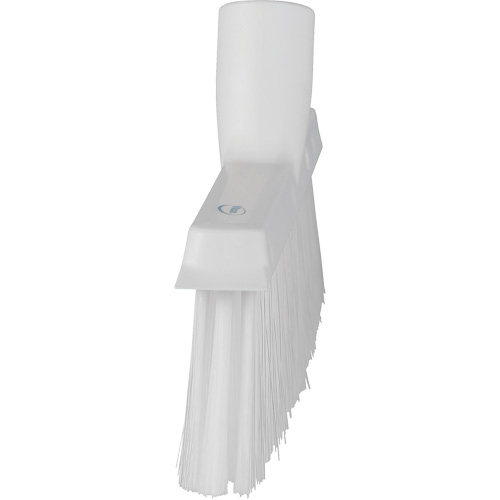 Dustpan Broom with Angled Thread, Medium Bristles, 10", Polyester, White FMT Sales Ltd