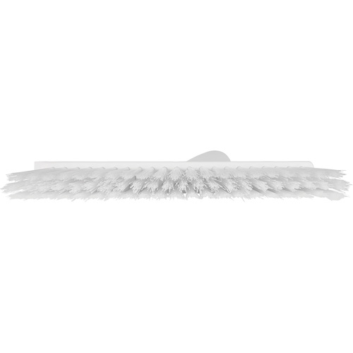 Dustpan Broom with Angled Thread, Medium Bristles, 10", Polyester, White FMT Sales Ltd