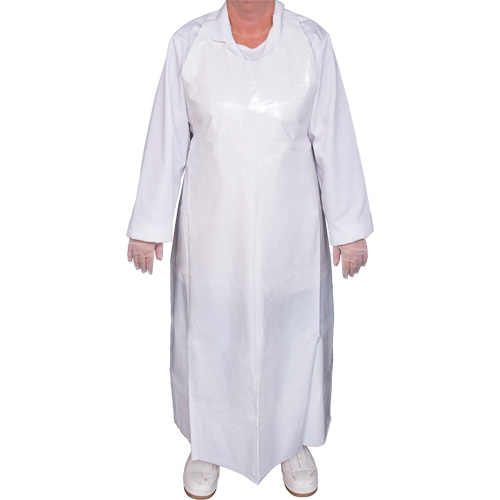 Top Dog 6 Mil. Apron, Polyurethane, 45" L x White FMT Sales Ltd