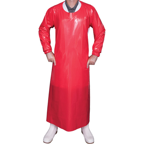 Top Dog 6 Mil. Gown, X-Large, Red, Polyurethane FMT Sales Ltd