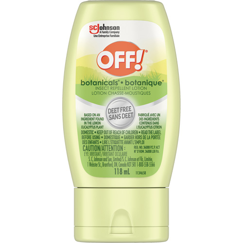 R&eacute;pulsif &agrave; insectes Botanicals Off!, Sans DEET, Lotion, 118 g FMT Sales Ltd