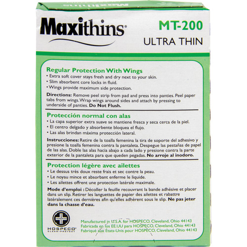 Maxithins&reg; Maxi Pad Ultra Thin with Wings FMT Sales Ltd