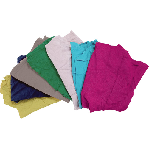 Chiffons fabriqu&eacute;s &agrave; partir de mat&eacute;riaux recycl&eacute;s, Coton, M&eacute;lange de couleurs, 10 lb FMT Sales Ltd