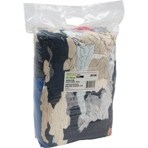 Recycled Material Wiping Rags, Fleece, Mix Colours, 10 lbs. FMT Sales Ltd