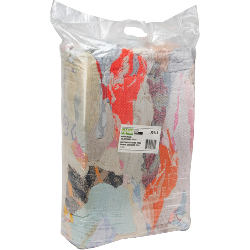 Recycled Material Wiping Rags, Terrycloth, Mix Colours, 25 lbs. FMT Sales Ltd