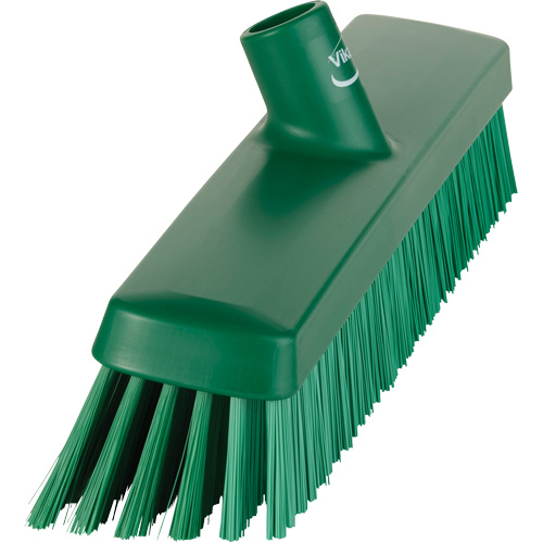 Push Broom Head, Fine/Stiff Bristles, 16-1/2", Polyester/Polypropylene, Green FMT Sales Ltd