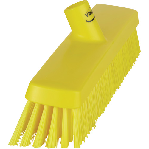 Push Broom Head, Fine/Stiff Bristles, 16-1/2", Polyester/Polypropylene, Yellow FMT Sales Ltd