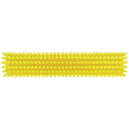Push Broom Head, Fine/Stiff Bristles, 16-1/2", Polyester/Polypropylene, Yellow FMT Sales Ltd