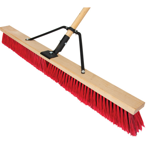 Balai-brosse &agrave; manche renforc&eacute;, 36", Moyen, Soies PVC FMT Sales Ltd