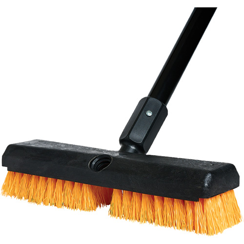 Cleaning Brush with Handle, 10" L, Polypropylene Bristles, Black/Red FMT Sales Ltd