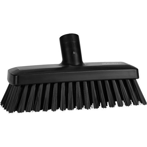 Compact Wall/Deck Broom, Stiff Bristles, 8-9/10", Polyester/Polypropylene, Black FMT Sales Ltd