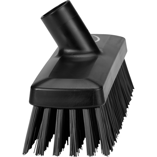 Compact Wall/Deck Broom, Stiff Bristles, 8-9/10", Polyester/Polypropylene, Black FMT Sales Ltd
