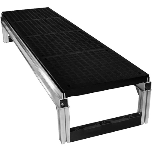 Trousse de plateforme de travail modulaire en aluminium lisse FOUNDATION, 36" la x 72" pr, Capacit&eacute; de 400 lb, Enti&egrave;rement soud&eacute; FMT Sales Ltd