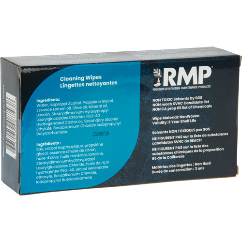 X-Large Cleaning Wipes, 80 Wipes, 8" x 8" FMT Sales Ltd