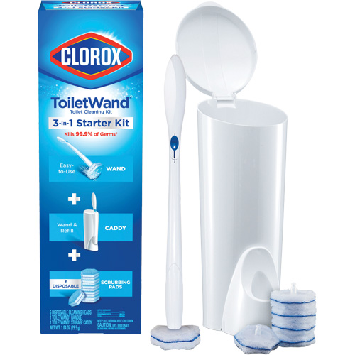 Ensemble de d&eacute;marrage de ToiletWand d&eacute;sinfectante jetable 3-en-1 FMT Sales Ltd