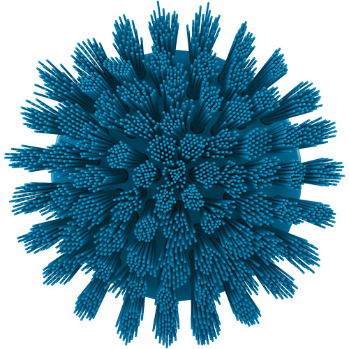 HyDrive Round Drill Brush, Extra Stiff Bristles, 3-1/10" Long, Blue FMT Sales Ltd