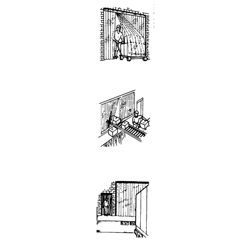 Portes &agrave; lani&egrave;res, 4' x 7' Ouverture de la porte, Largeur des lani&egrave;res 8", &eacute;paisseur  des lani&egrave;res 0,080" FMT Sales Ltd