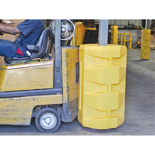 Column Protectors, 18-1/4" x 18-1/4" Inside Opening, 30" L x 30" W x 38-1/2" H, Yellow FMT Sales Ltd
