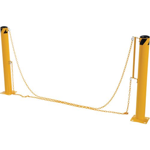 Syst&egrave;me de bornes de protection et chaînes pour quai, Acier, 42" h x 6-5/8" la, Jaune FMT Sales Ltd