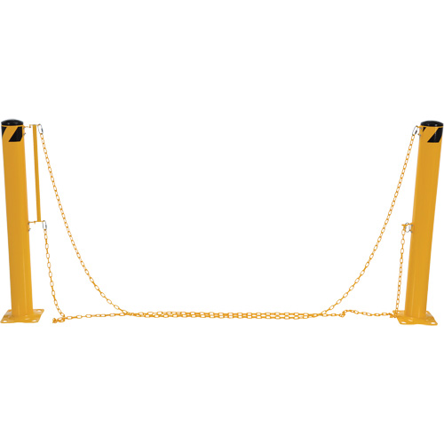 Syst&egrave;me de bornes de protection et chaînes pour quai, Acier, 42" h x 6-5/8" la, Jaune FMT Sales Ltd