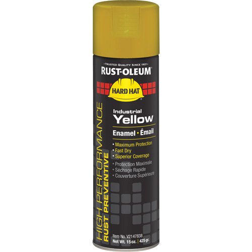 Peinture-&eacute;mail en a&eacute;rosol syst&egrave;me V2100, Jaune industriel, Brillant, 15 oz, Canette a&eacute;rosol FMT Sales Ltd