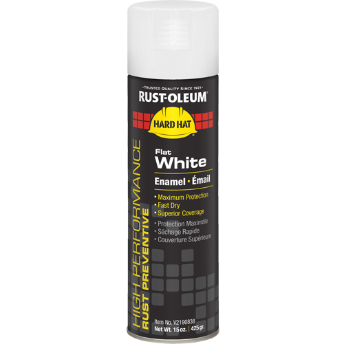 Peinture-&eacute;mail en a&eacute;rosol syst&egrave;me V2100, Blanc mat, Fini mat profond, 15 oz, Canette a&eacute;rosol FMT Sales Ltd
